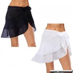 BKpearl 2 Pcs Swimwear Wrap Chiffon Swimsuit Wrap Beach Cover Up Pareo Ruffle Swim Skirts Bathing Suit Bikini Sarong  B07N1BY22D
